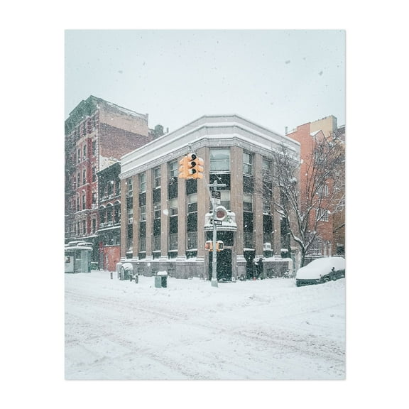 Snowy 7&C - Manhattan New York Photography Unframed Wall Art Print 8 x 10 inches