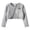 Grey, variant on Toddler Girls Knit Bolero Shrug Cherry Rhinestone Long Sleeve One Button Cropped Cardigan Kids Dress Cover Up Thin Sweater