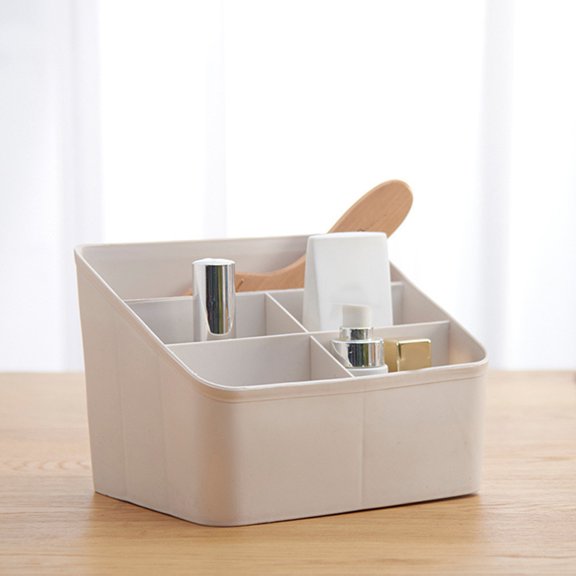 LITINKIMI Office Storage Rack Desktop Organizer for Snacks Pens and Tea Bags in Beige