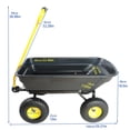thumbnail image 6 of Tcbosik Utility Cart, Camping Beach Wagon with 180° Rotating Handle and 10" Pneumatic Tires, Heavy Duty Storage Cart with Metal Frame for Garden Patio Backyard, Black, 6 of 9