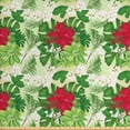 thumbnail image 1 of Philodendron Fabric by the Yard, Rhythmic Vivid Bouquet of Mixed Tropical Colorful Flowers, Upholstery Fabric for Dining Chairs Home Decor Accents, 10 Yards, Pale Green Dark Pink by Ambesonne, 1 of 2
