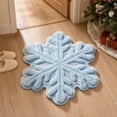 thumbnail image 6 of KKOUHVY Christmas Snowflake Shaped Floor Mat, Soft Fluffy Blue Area Rug for Bedroom Living Room Fireplace, Winter Holiday Christmas Home Decoratons, 6 of 7