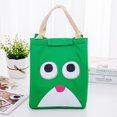 thumbnail image 3 of Destyer Caroon Expression Waterproof Large Size Oxford Cloth Storage Keeping Warm Thermal Bag Green, 3 of 3