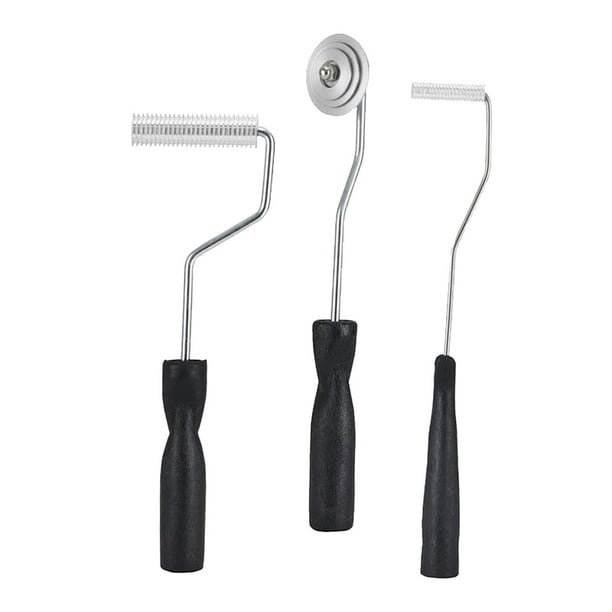 Kit de herramientas de rodillo de fibra de , de rodillos de burbujas de resina de fibra de de 3 uds para reparación de