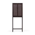 thumbnail image 4 of Teamson Home Hatteras Modern Over Toilet Storage Cabinet with Rattan Doors & Shelves, Bathroom Organizer with Solid Wood, 4 of 13