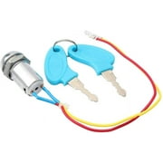 BUZIFU Key Ignition Switch, Universal Motorcycle Parts for Gas Electric Scooter ATV, Moped Kart, Universal 2 Wire Ignition Switch with Locking Keys