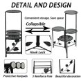 thumbnail image 3 of Soporte para plantas NAKUPE de metal, 4 niveles, para esquina, 76 cm de alto, negro, 3 of 7