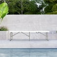 thumbnail image 2 of Ktaxon 6' Portable Folding Bench, Perfect for Outdoor Party, Picnic, Camping, Wedding etc., Plastic Folding Bench for Outdoor and Indoor, White, 2 of 11