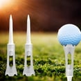 thumbnail image 4 of 100Pcs Double Layer Plastic Ball Tee Soft Low Resistance Golf Golf Training Tool White, 4 of 5
