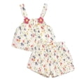 thumbnail image 2 of Piuwrlz Tank Top with Shorts Sets Girls 2 Piece Outfit Set Crew Neck Multicolor Size 0 Years, 2 of 9