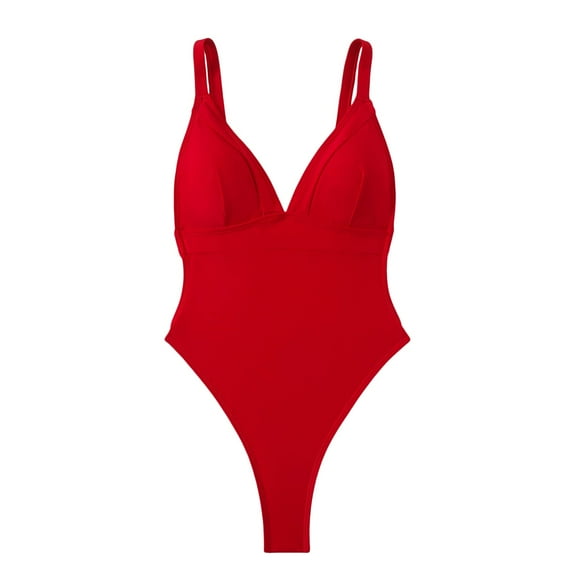 adviicd Tummy Control Swimsuits for Women -Modest 1 Piece Bathing Suit Beach Outfit Sexy Sport Swim Suits (Red,L)