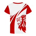 thumbnail image 6 of Boys 2026 Summer Loose Fit Short Sleeve T-Shirt Red and White Color Block Tee with colorful ink splatter print design Casual Kids Top for Daily Comfort Wear Back To School Birthday Gifts Ages 3-13Y, 6 of 7