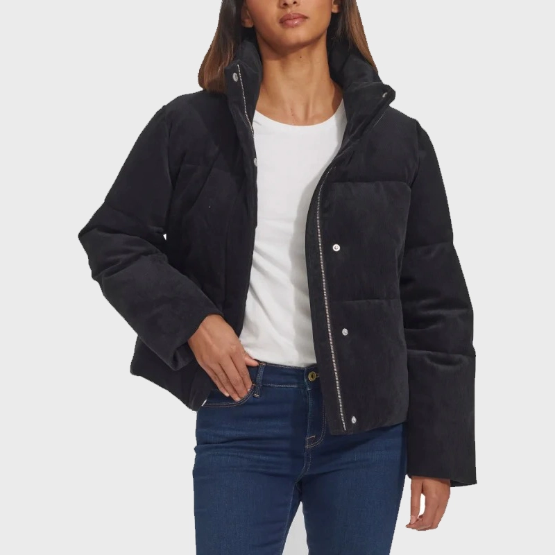 Costco Levi Coats Levi's Women's Corduroy Puffer Jacket (Olive, X