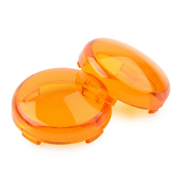 NS Motorbike Turn Signal Lens Light Cover Guard, Turn Signal Light Lens Cover Yellow Accessaries for Harley Dyna Softail Sportster Electra Fatboy Road King Tri Glide most model, Yellow