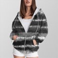 thumbnail image 2 of Towmus Fall Clothes For Women Zip Up Long Sleeve Hooded Sweatshirts With Pocket Drawstring，Striped Long Sleeve Gradient Hoodies XS-6XL, 2 of 5