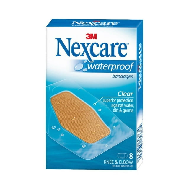 Nexcare Waterproof Bandages Knee and Elbow Bandages Clear Superior
