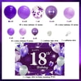 thumbnail image 2 of Purple 18th Birthday Decorations for Girls - Balloon Garland Kit Purple with 5 x 3 ft Happy 18th Birthday Backdrop, Confetti Balloons for 18 Year Old Birthday Party Supplies, 2 of 2