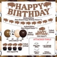 thumbnail image 6 of Brown Bison Theme Birthday Party Decoration，Brown Balloons Garland Arch Kit Happy Birthay and Bison Themed Banner，Cake Topper for Western Farm Animals Theme Birthday Party Supplies., 6 of 7