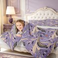 thumbnail image 3 of Erosebridal Purple Paisley Twin Comforter Sets,Daisy Maple Floral Bedding Set,2 Pieces,1 Comforter and 1 Pillowcase,Light Gray Reversible, 3 of 7