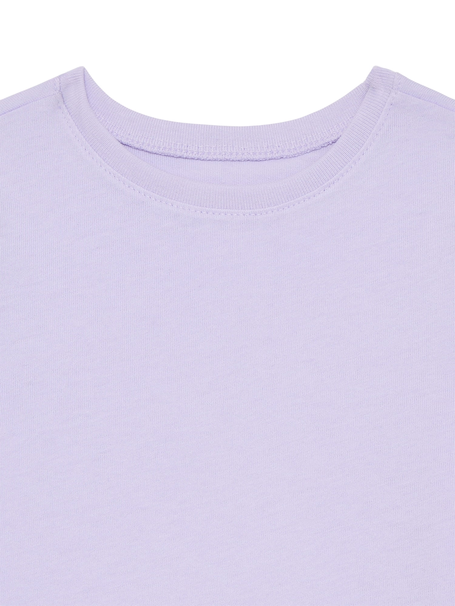Wonder Nation Baby Girls Crewneck Tee with Short Sleeves, Sizes 0/3M-24M