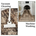 thumbnail image 5 of 5'x7' Washable Area Rug for Living Room Distressed Vintage Soft Boho Floral Rug Non Slip Stain Resistant Accent Floor Carpet for Home Office, 5 of 7