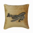 thumbnail image 1 of Pillow Covers, Beige 22"x22" (55x55 cm) Throw Pillow Covers, Beige Glider, Crystal & Bead Embroidery Throw Pillows For Couch, Abstract Pattern Vintage Style - Glider By, 1 of 4