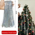 thumbnail image 3 of Monstrate Carámbanos de guirnalda con flecos de aluminio brillante para decoración festiva del hogar, como todas las luces blancas Kits de decoración para fiestas Plata-3000 piezas, 3 of 6
