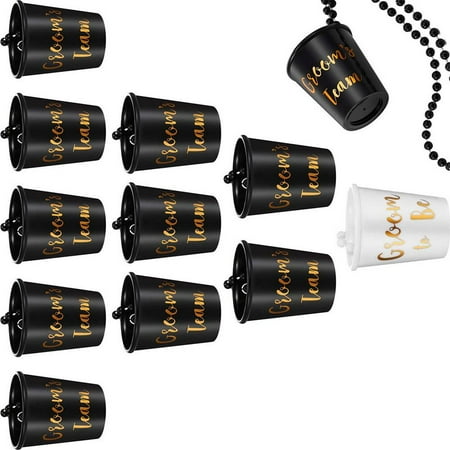 

Younar 12 Pieces Team Bride To Be Beaded Necklaces Cups Bridal Shot Glass Necklace Perfect for Party Team Bride Supplies Bachelorette Glass Necklaces everyone