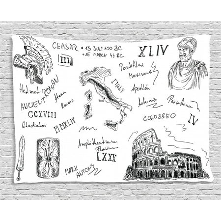 Toga Party Tapestry Ancient Roman Period Icons Caesar Colosseum