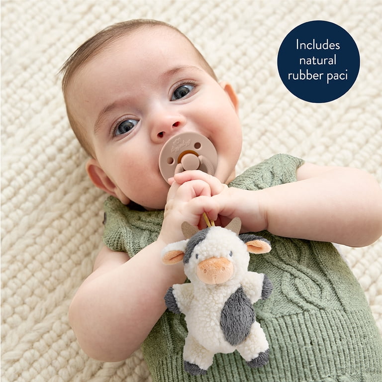 Itzy Ritzy Bitzy Pal Cow with Pacifier - Soft Plush Lovey