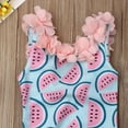 thumbnail image 2 of Infant Baby Girl Watermelon Swimsuit Floral Neck Bikini Suit One Piece Beachwear, 2 of 6