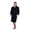 Black, variant on Puffy Cotton Adult Unisex Waffle Kimono Bath Robe 100% Natural Soft Cotton - Black