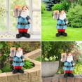 thumbnail image 6 of Christmas Garden Gnome Statue with Solar LED Lights | Festive Outdoor Decor, 6 of 7