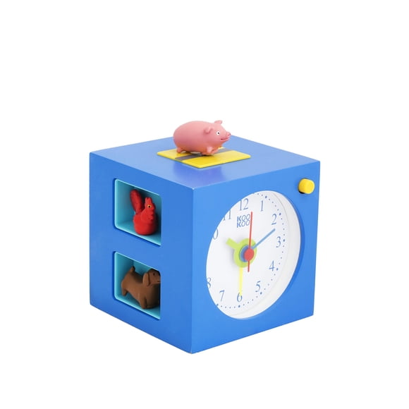 KOOKOO Réveil pour Enfants Bleu, avec 5 Animaux de Ferme Différents et Leurs Appels de Réveil (Enregistrements de Champ Naturel)
