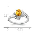 thumbnail image 2 of Primal Gold 14 Karat White Gold 7x5mm Oval Citrine and Diamond Ring, 2 of 3