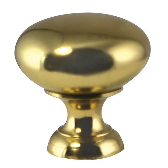 Design House 5-Pack Traditional 1.25" Cabinet Knob, Polished Brass