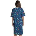 thumbnail image 3 of Just Love Short Sleeve Nightgown Sleep Dress for Women (Royal - Multi Stars, 1X), 3 of 3