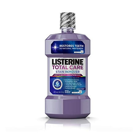 Listerine Total Care Stain Remover Anticavity Mouthwash, Mint - 16