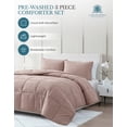 thumbnail image 2 of Casa Platino Comforter Queen Size Set – Ultra Soft & Cozy Brushed Microfiber Queen Size Bedding Set - Comfy Comforter Set Queen - Includes Queen Comforter & 2 Queen Pillow Shams – Sepia Rose, 2 of 9