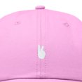 thumbnail image 2 of Dalix Lil Peace Sign Embroidered Cotton Cap Outdoor Dad Hat Womens in Light Pink, 2 of 4