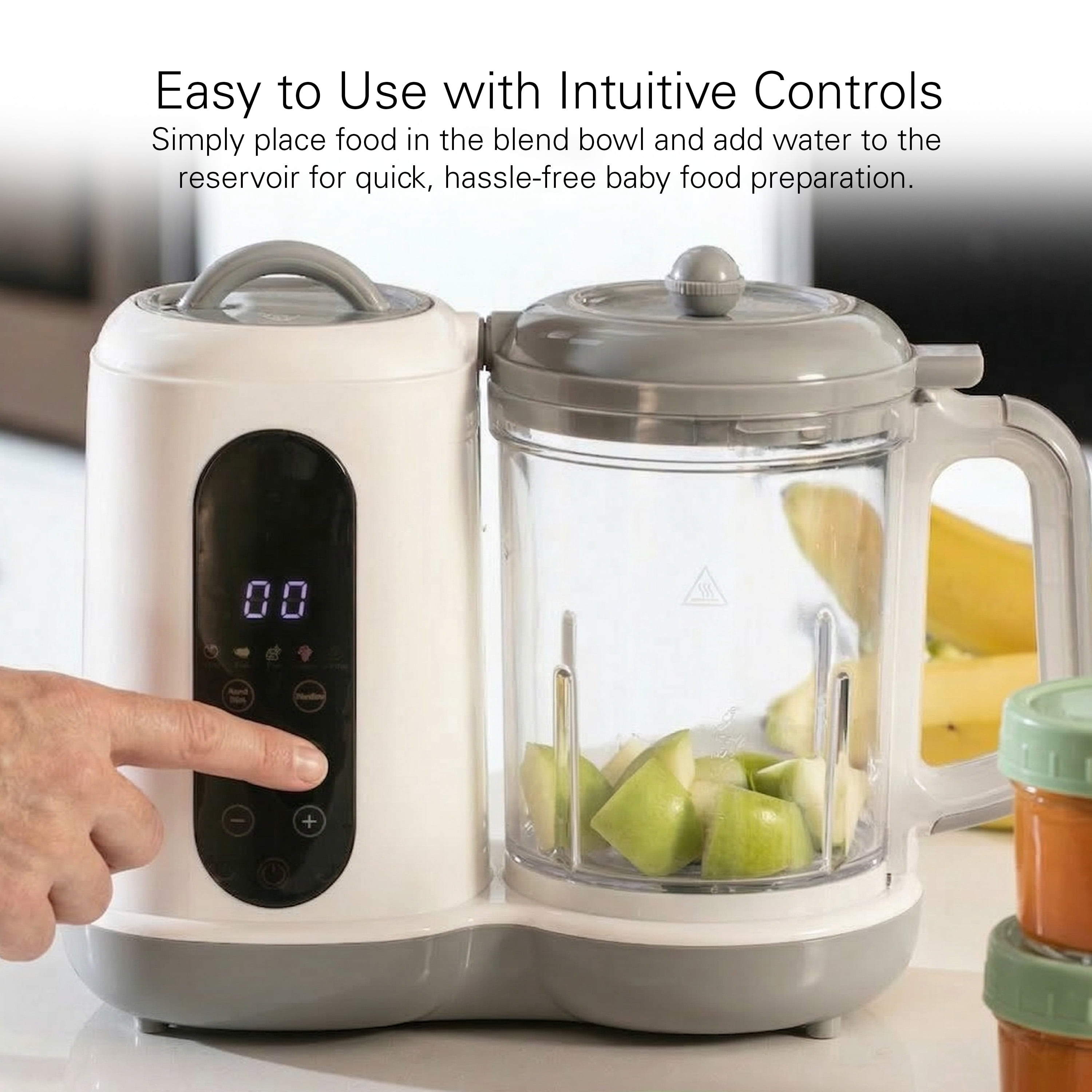Sperric 4-in-1 Automatic Corded Electric Baby Food Processor, Compact Baby Food Steamer and Blender for Healthy Homemade Meals