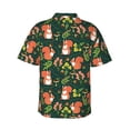thumbnail image 3 of Daiia Forest Squirrel Hawaiian Shirt for Men Gentle Cotton Regular Short Sleeve Casual-Large, 3 of 9