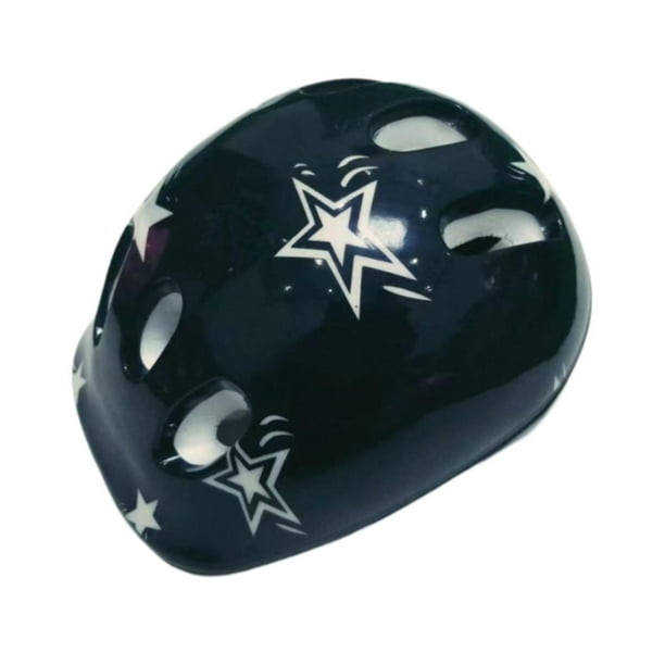 Casco de ciclismo para niños, diseño de patinaje, accesorios, protección cómoda y portátil. Negro