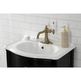 thumbnail image 2 of Kingston Brass KSD154KLAB Nautical One-Handle Single-Hole Bathroom Faucet with Deck Plate and Push Pop-Up Drain, Antique Brass, 2 of 7