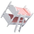thumbnail image 3 of Modèle de Mobilier Miniature Lit Superposé Rose 1Pcs 5.38X4.72X3.18 Po, 3 of 8