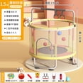 thumbnail image 2 of Joyfeel 5FT Kids Trampoline, Adjustable Baby Toddler Trampoline with Basketball Hoop, Swing, Sandbag, Ocean Balls, 440lbs Indoor Outdoor Toddler Trampoline with Enclosure Net, 2 of 2