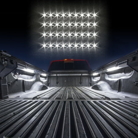 Truck Accents White - 4xTruck Bed light with Auto-off Delay Switch Single Color XKGLOW UnderglowLED Accent Light Truck Bed/Toolbox Kit ()