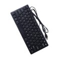 thumbnail image 1 of yingyy USB Wired Keyboard Small Comfortable Typing for Office Home Desktop Computer White Black 285x122x21mm, 1 of 6