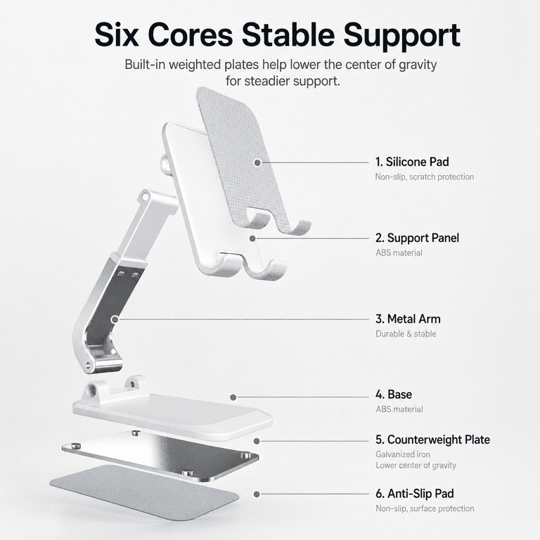 Adjustable Tablet and Phone Stand for Desk photo 5