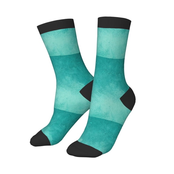 Kids Girls Boys Socks - Teal Turquoise1 Comfort Breathable Crew Socks for Boys Girls Kids, Soft Athletic Running Socks for Boys Socks 6-10 Years Old